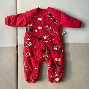 Yeehoo Baby Panda Chinese New Year Quilted Jumpsuit
